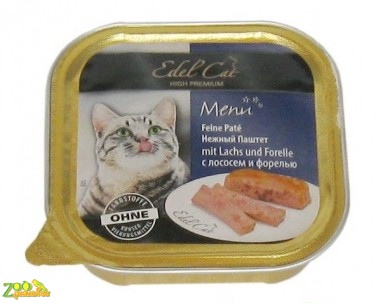 Консервы (влажный корм) для кошек Edel Cat mit Lachs und Forelle Лосось Форель 100г-арт.1000304