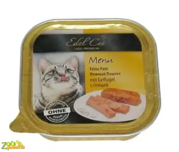 Консервы (влажный корм) для кошек Edel Cat mit Gefluegel Паштет Птица 100г-арт.1000307