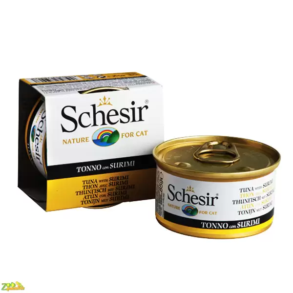 Консервы (влажный корм) для кошек Schesir (Cat Tuna Surimi) Шезир ТУНЕЦ С СУРИМИ 85г (750068)