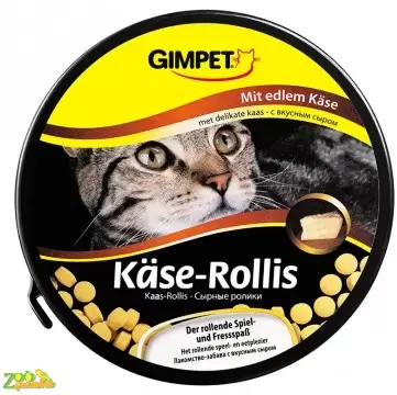 GIMPET Käse-Rollis Сырные таблетки Общеукрепляющий комплекс 40 г(80шт)