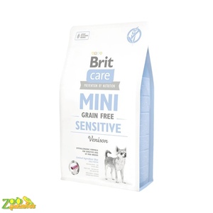 Сухой беззерновой гипоаллергенный корм для собак миниатюрных пород с чувствительным пищеварением Brit Care Sensitive Grain Free 2 кг
