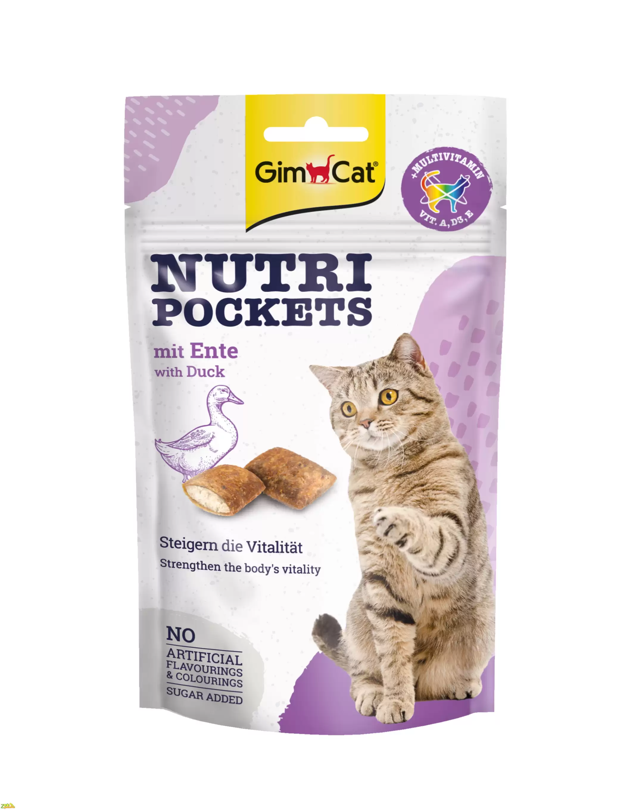 GimCat Nutri Pockets Утка+Мультивитамин 60 г