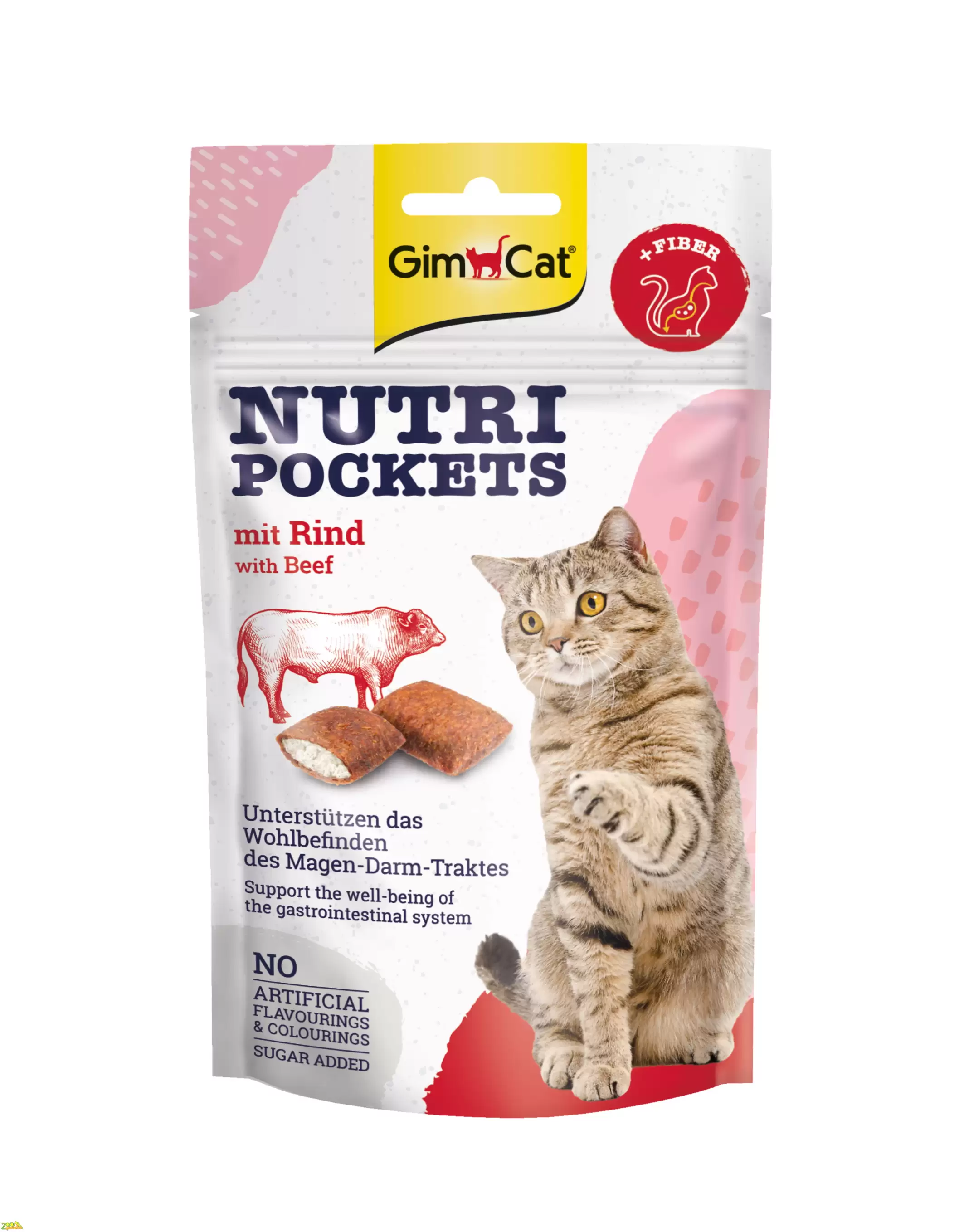 GimCat Nutri Pockets Говядина+Солод 60