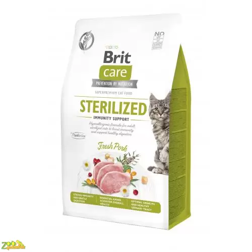 Сухий корм Brit Care Cat by Nutrition Sterilized Immunity Support для стерилізованих котів,…