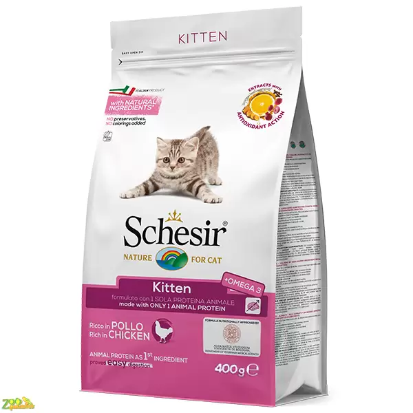 Schesir Cat Kitten ШЕЗИР КОТЕНОК КУРИЦА сухой монопротеиновый корм для котят 1,5 кг