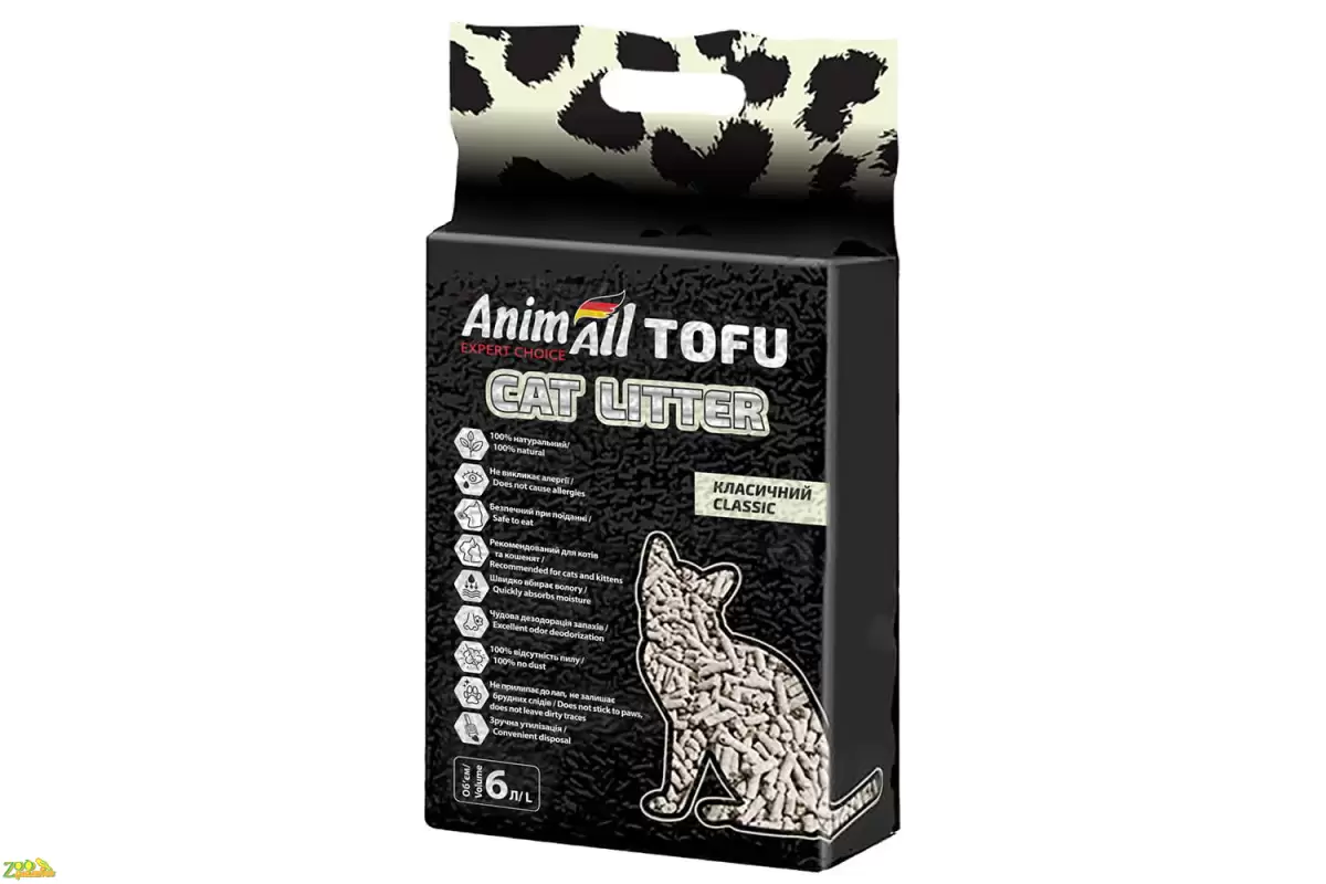 Наполнитель тофу классик без запаха Animall 2,5 кг\6л