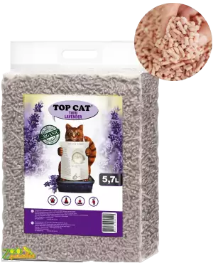 Наполнитель для кошачьего туалета TOP CAT TOFU ТОФУ - соевый наполнитель, с ароматом ЛАВАНДЫ