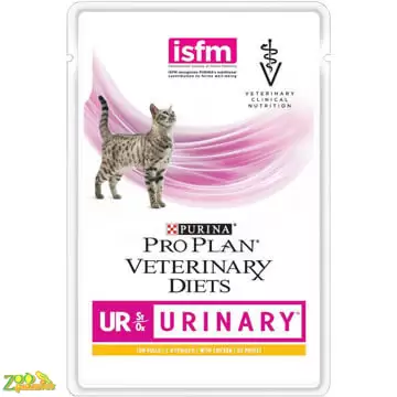 Влажный лечебный корм для кошек при мочекаменной болезни Purina Vet Diet UR c курицей 85 гр