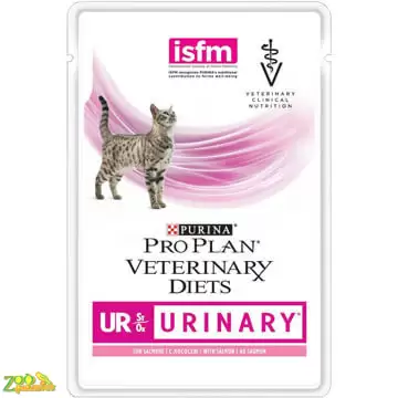 Влажный лечебный корм для кошек при мочекаменной болезни Purina Vet Diet UR c лососем 85 гр