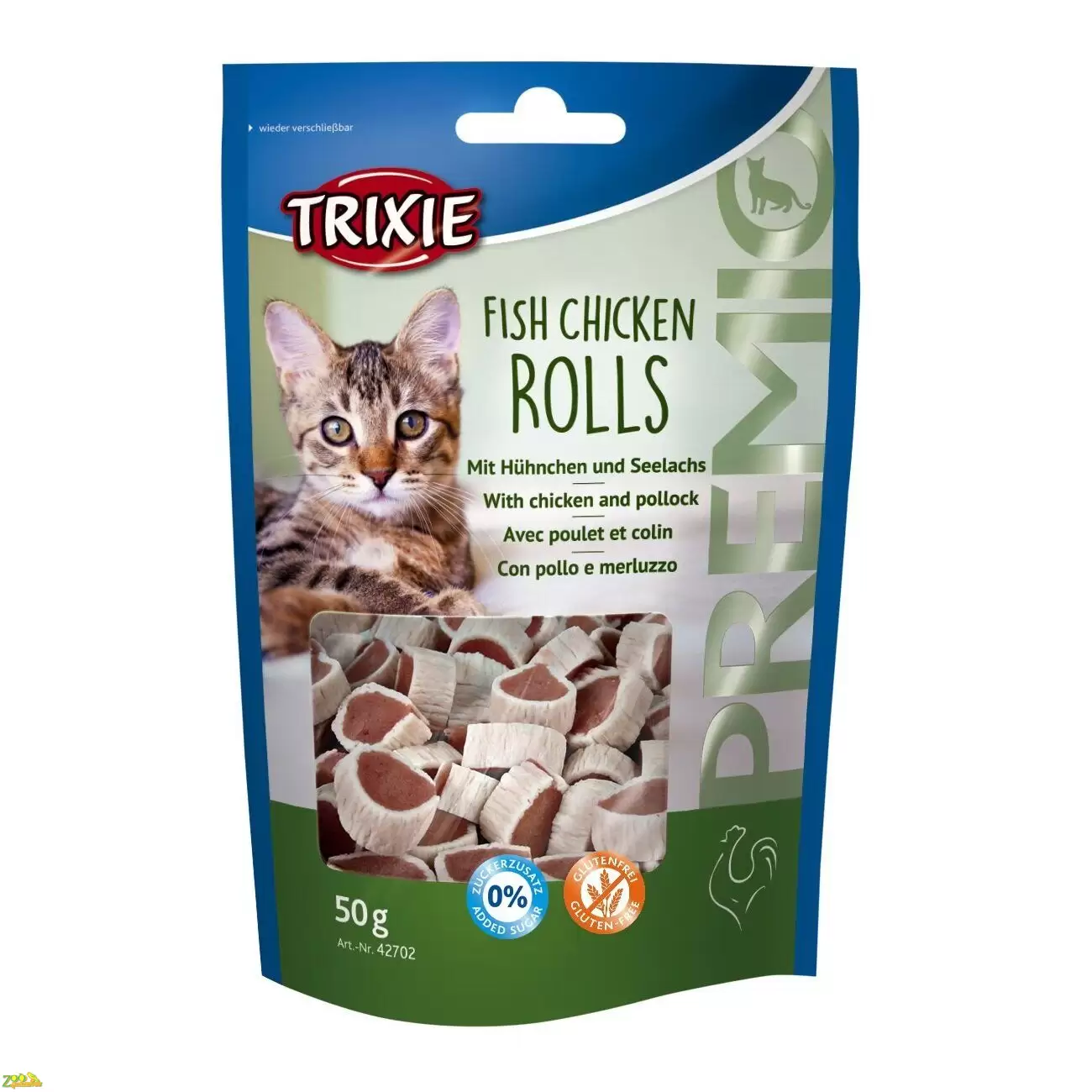 Лакомство для кошек Trixie PREMIO Rolls 50 г (курица и рыба)