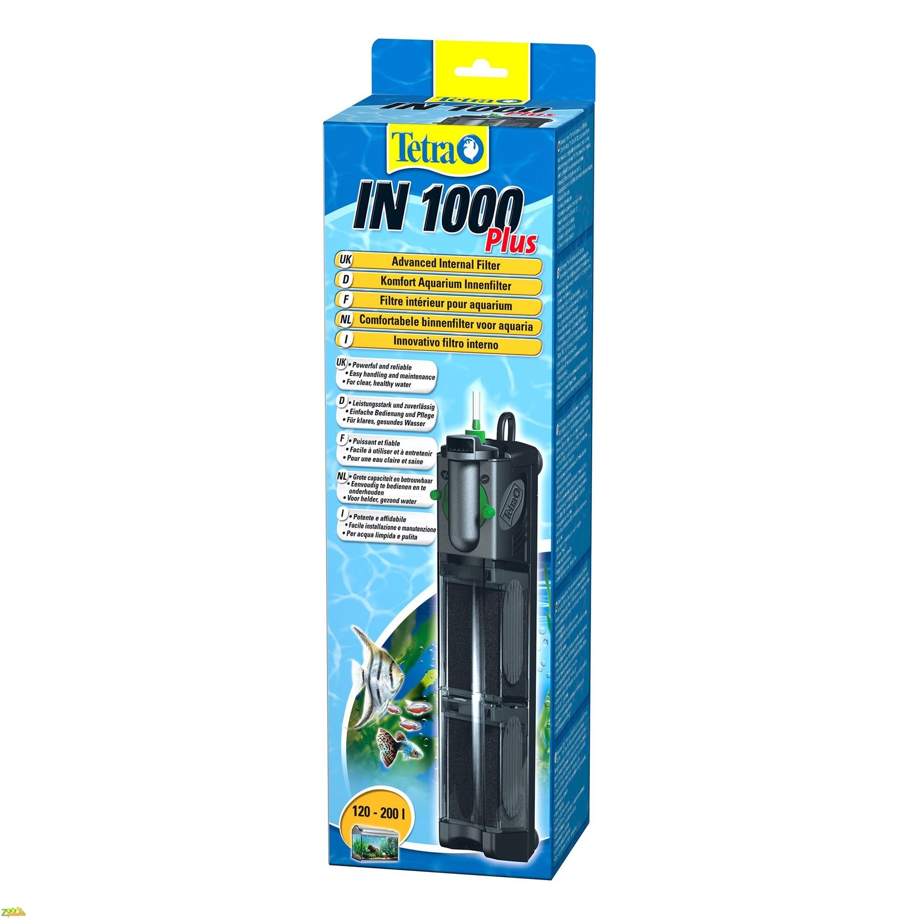 Внутренний фильтр Tetra «IN 1000 Plus» для аквариума 120-200 л