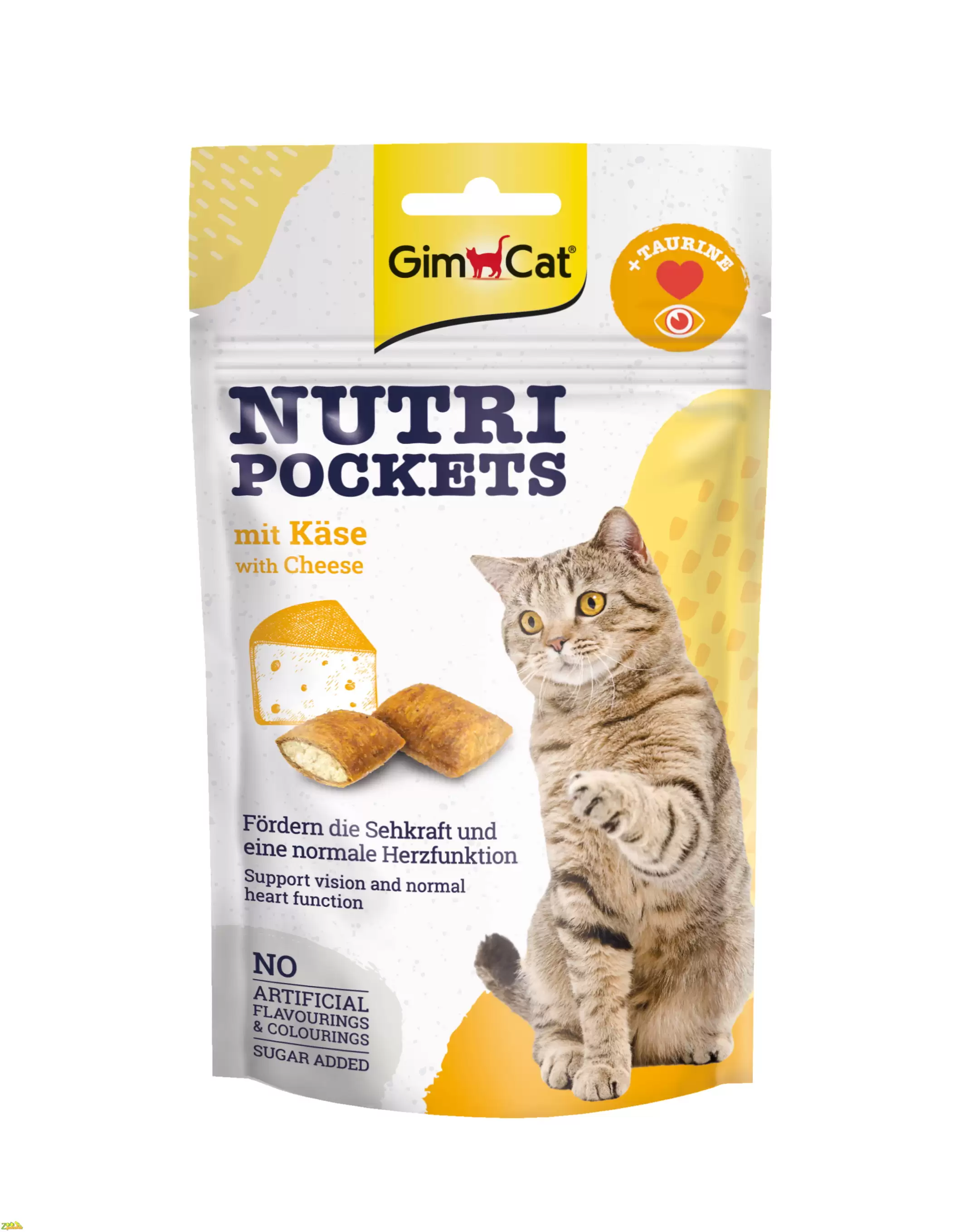 GimCat Nutri Pockets Сыр+ Таурин 60