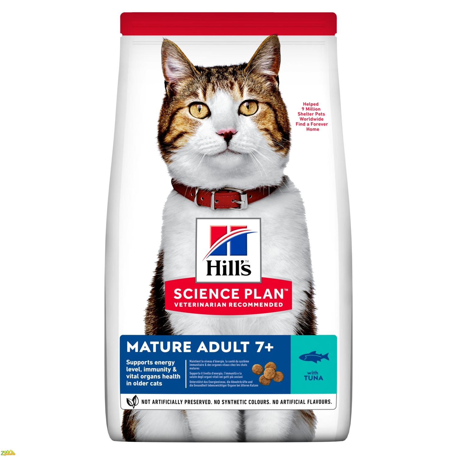 Сухой корм Hill's Science Plan для кошек старшего возраста +7, с тунцом 1,5 кг