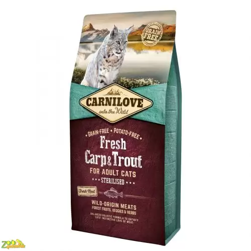 Сухой корм для стерилизованных кошек Carnilove Fresh Carp & Trout 2 кг (карп и форель)