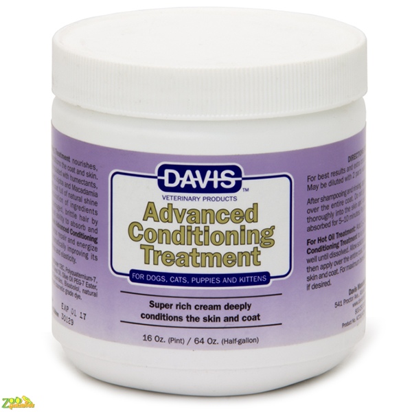 Davis Advanced Conditioning Treatment ДЭВИС ГЛУБОКИЙ УХОД кондиционер для собак, котов, с маслом макадамии, жожоба, оливковым 0,454 л арт ACT16