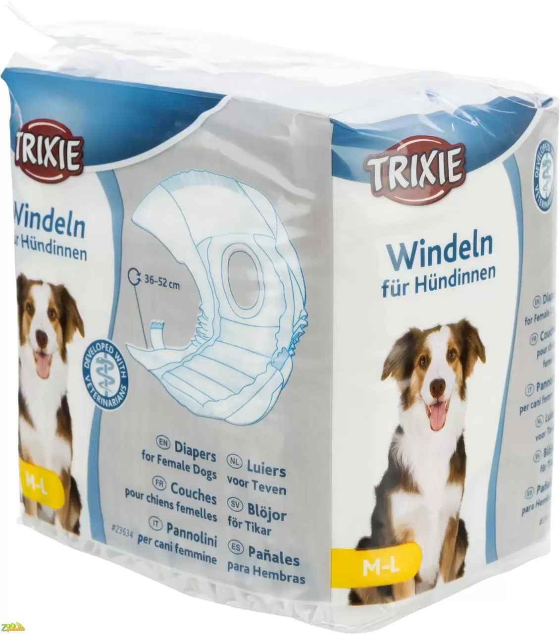 Подгузники для собак (девочек) Trixie 36-52 см M-L 12 шт.
