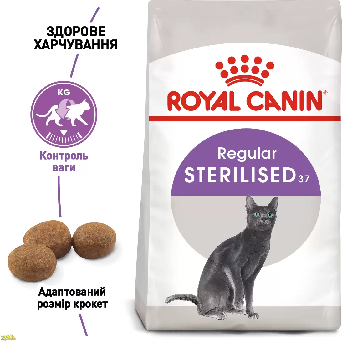 Royal Canin Sterilised сухий корм для стерилізованих кішок у віці від 1 до 7 років