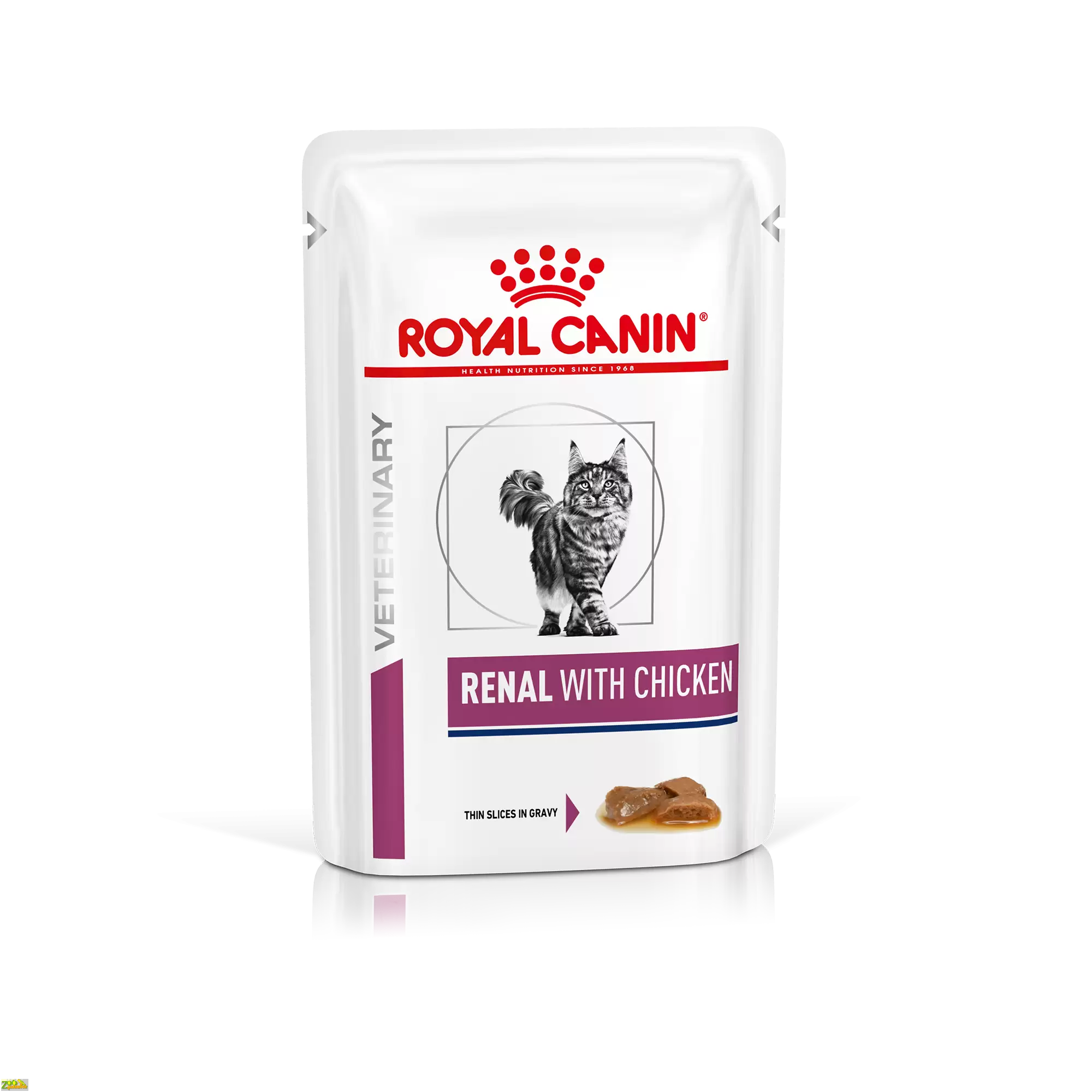 Royal Canin Renal Feline Chicken Pouches Вологий корм на основі курячого м'яса для лікування…