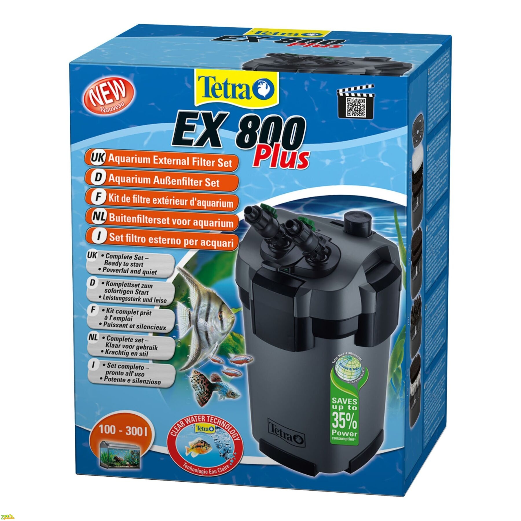 Внешний фильтр Tetra «EX 800 Plus» для аквариума 100-300 л