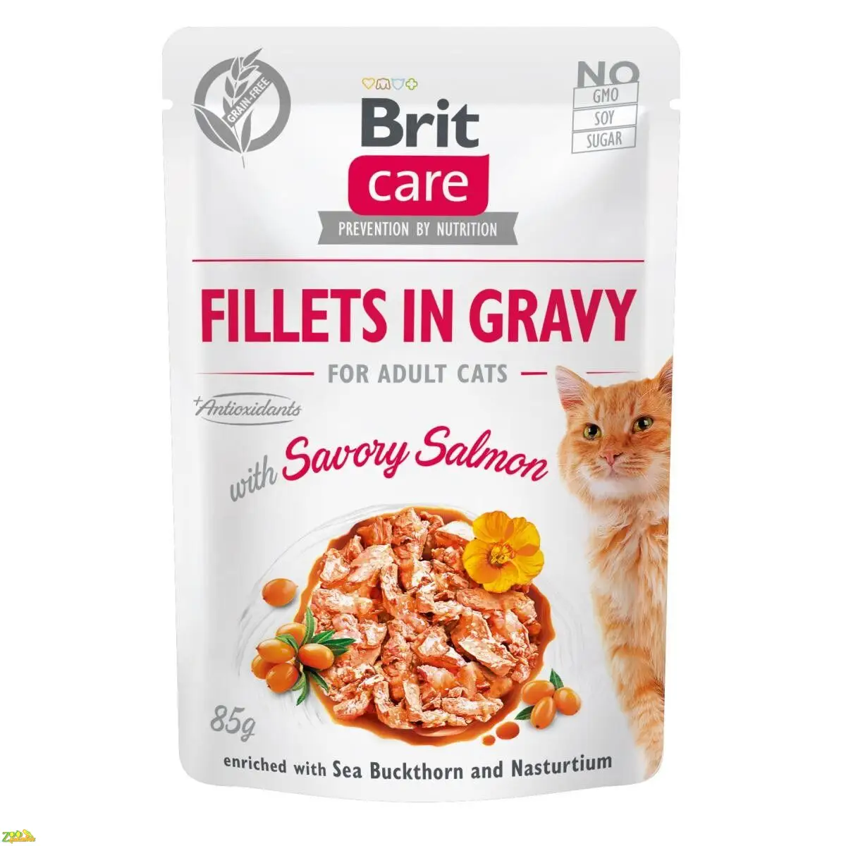 Влажный корм для кошек Brit Care Cat pouch 85g (филе лосося в соусе) 100530