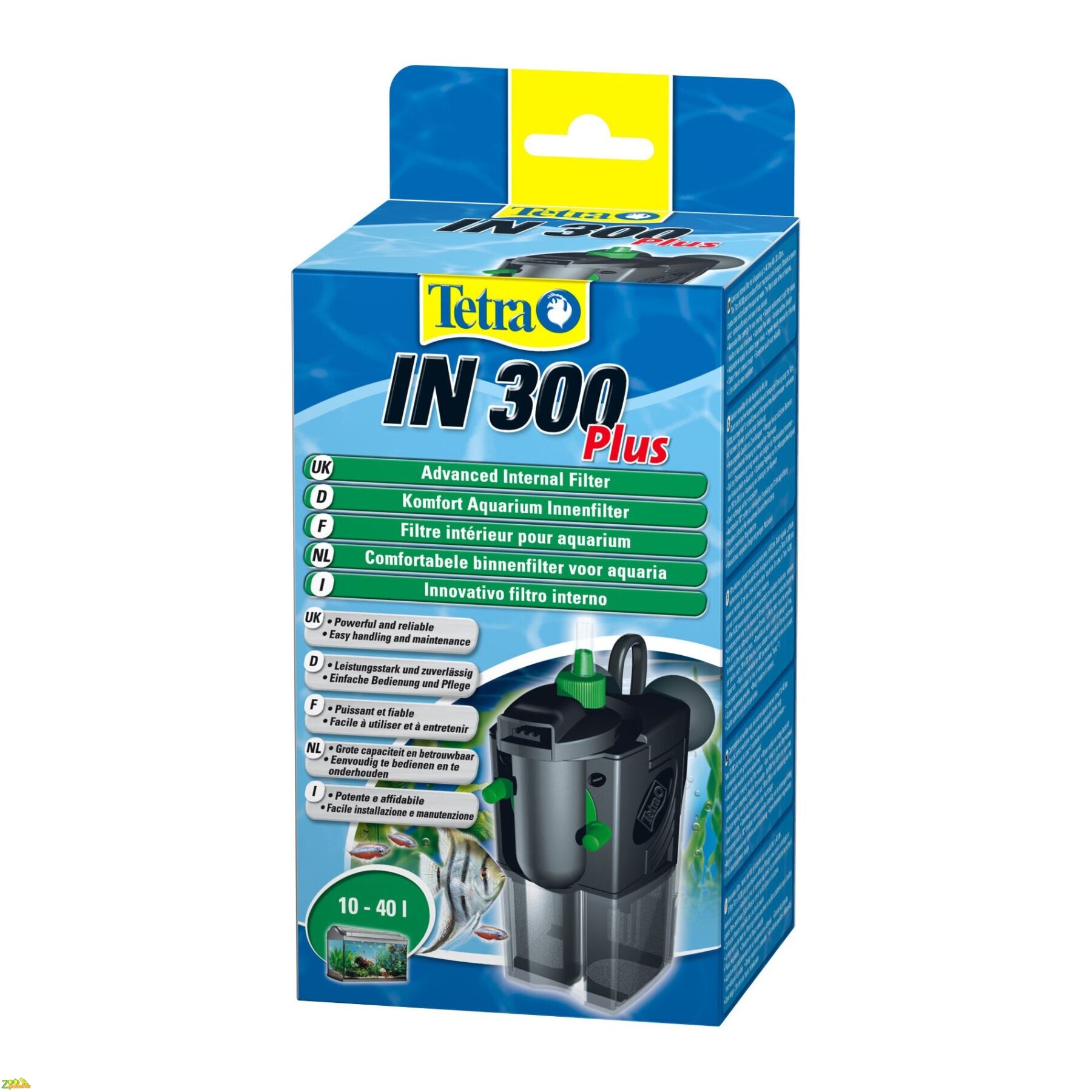 Внутренний фильтр Tetra «IN 300 Plus» для аквариума 10-40 л