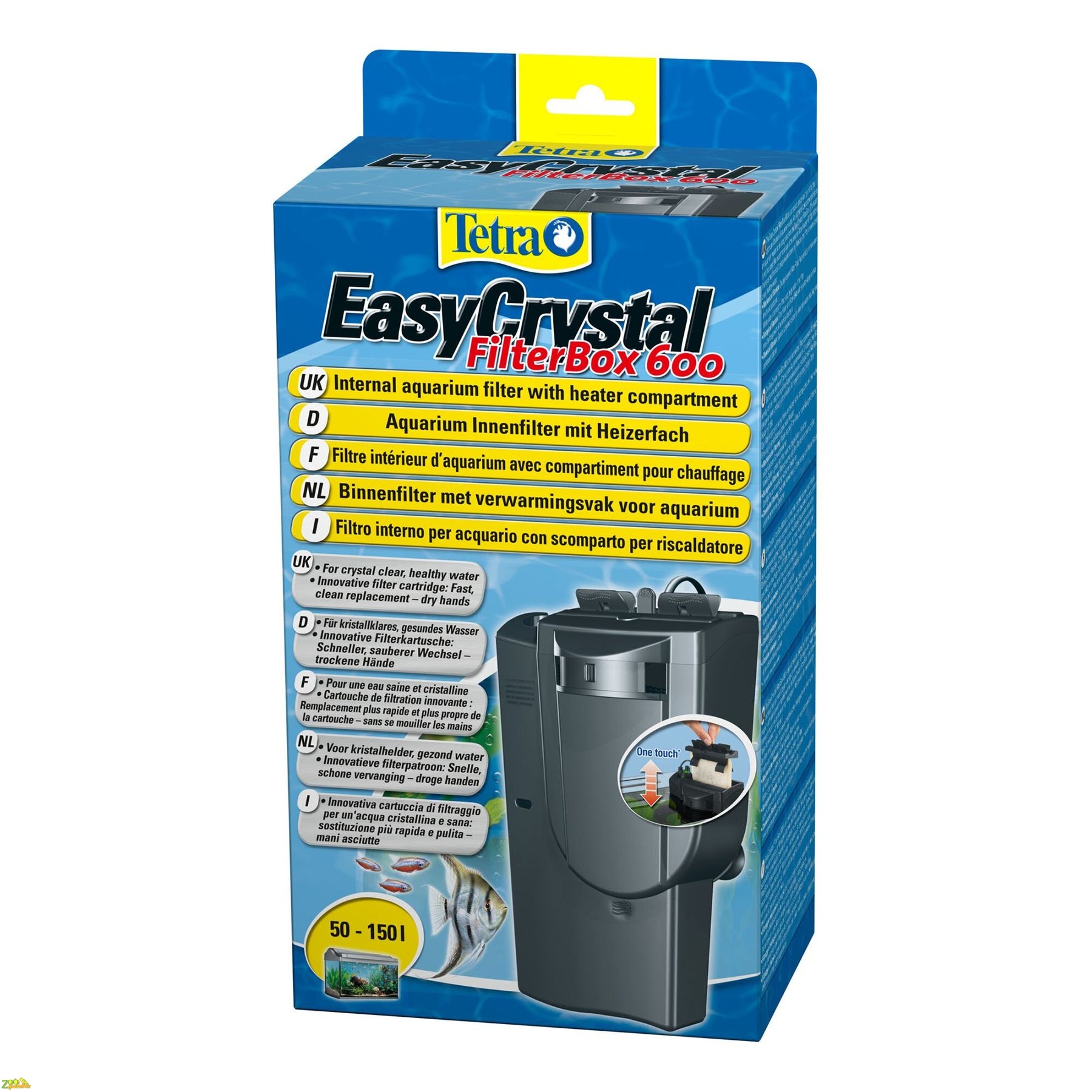 Внутренний фильтр Tetra «Easy Crystal 600» для аквариума 50-150 л