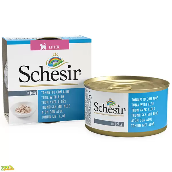 Консервы (влажный корм) для котят Schesir (Tuna Aloe Kitten) Шезир ТУНЕЦ С АЛОЭ 85г (750330)