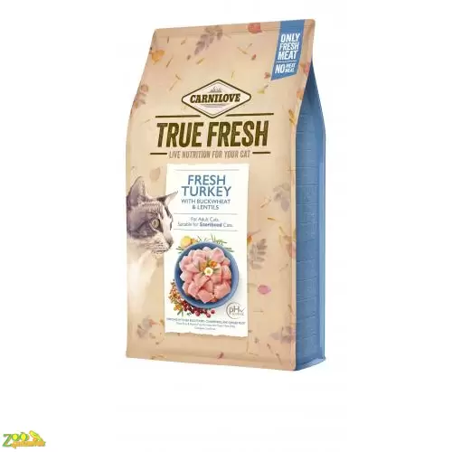 Сухий корм Carnilove True Fresh Cat для для дорослих котів, з індичкою, 340 г