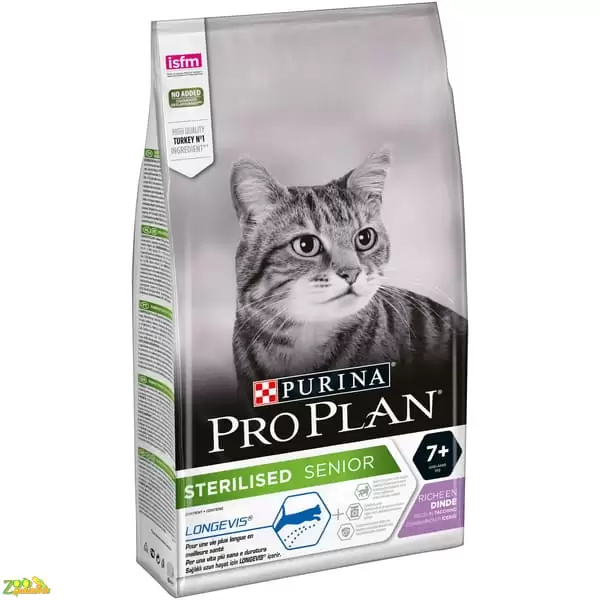 ProPlan Sterelised Senior 7+ 1.5 кг Сухой корм с индейкой для стерилизованных кошек и кастрированных…