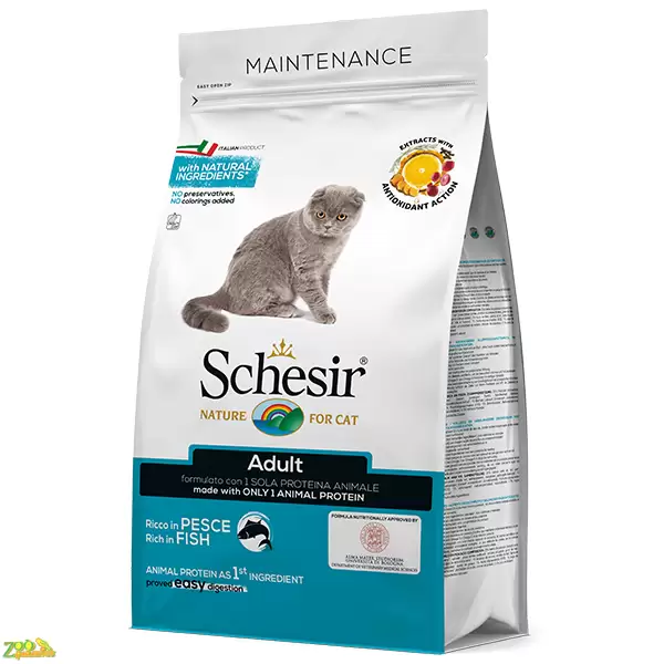 Schesir Cat Adult Fish ШЕЗИР ВЗРОСЛЫЙ РЫБА сухой монопротеиновый корм для котов 10 кг