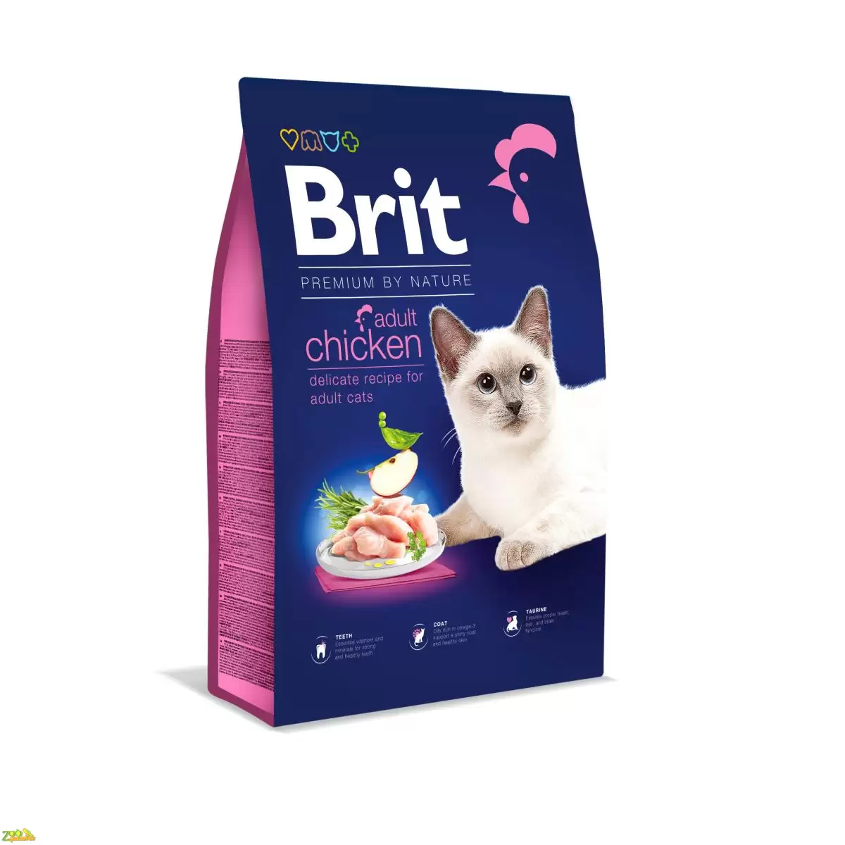 Сухой корм для кошек BRIT PREMIUM Cat Adult Chicken Курица 1.5 кг