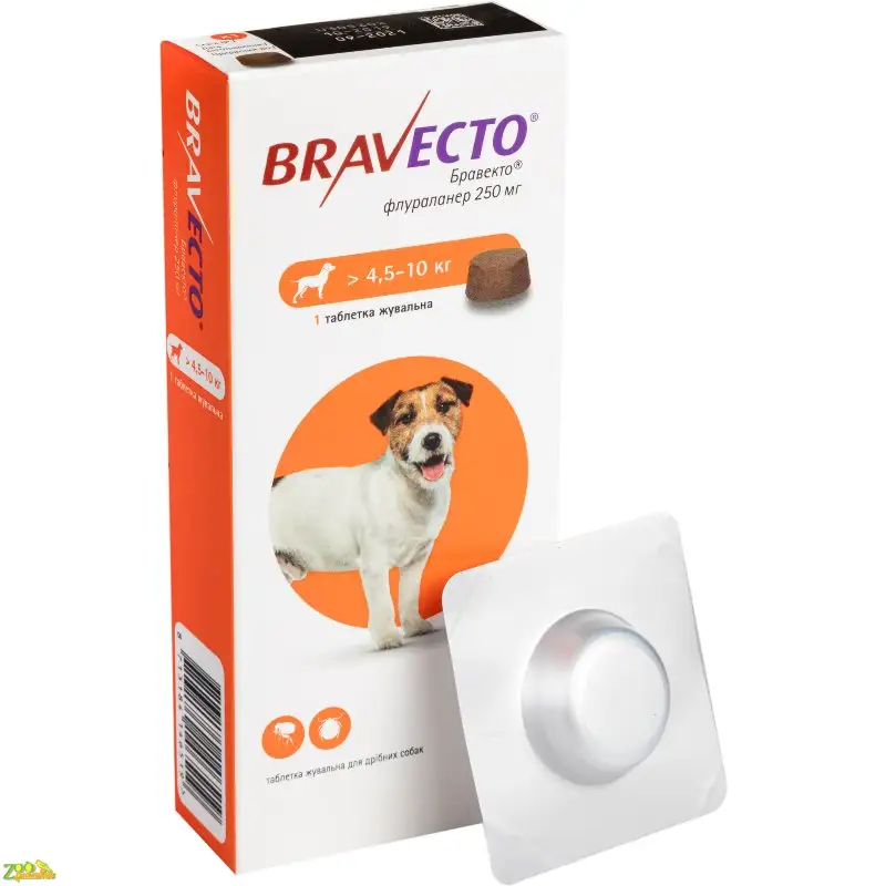 Bravecto (Бравекто) 4,5 кг -10 кг 1 таблетка