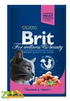 Консервы (влажный корм) для кошек Brit Premium Cat Пауч Лосось Форель 100г