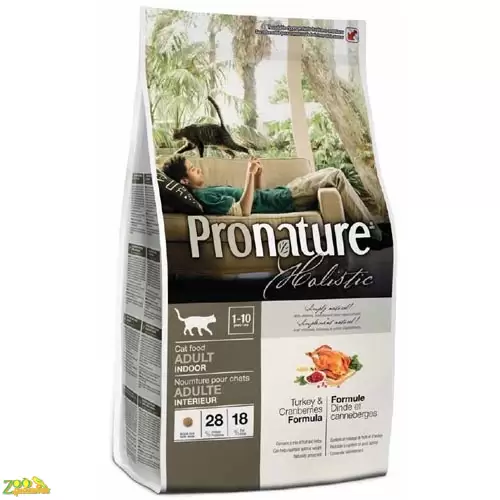 Сухой корм для котов Pronature Holistic ИНДЕЙКА КЛЮКВА 5,44 кг