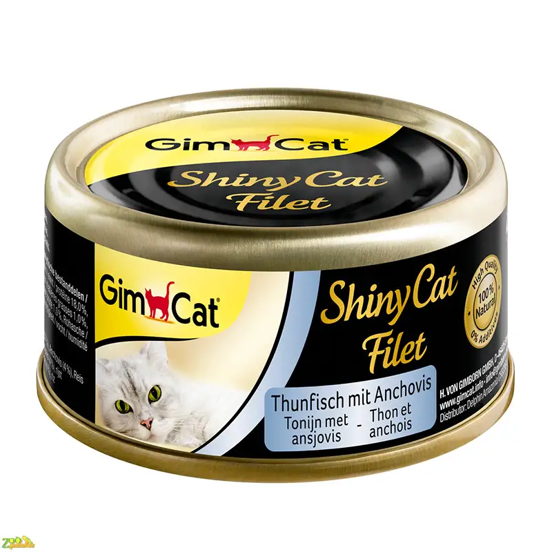 GIMPET Shiny Cat Fillet Тунец Анчоус 70 г