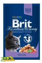 Консервы (влажный корм) для кошек Brit Premium Cat Пауч Треска 100г